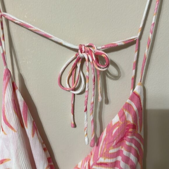 NWT Tularosa Fairytale Romper in Pink Palm Print - Picture 3 of 8